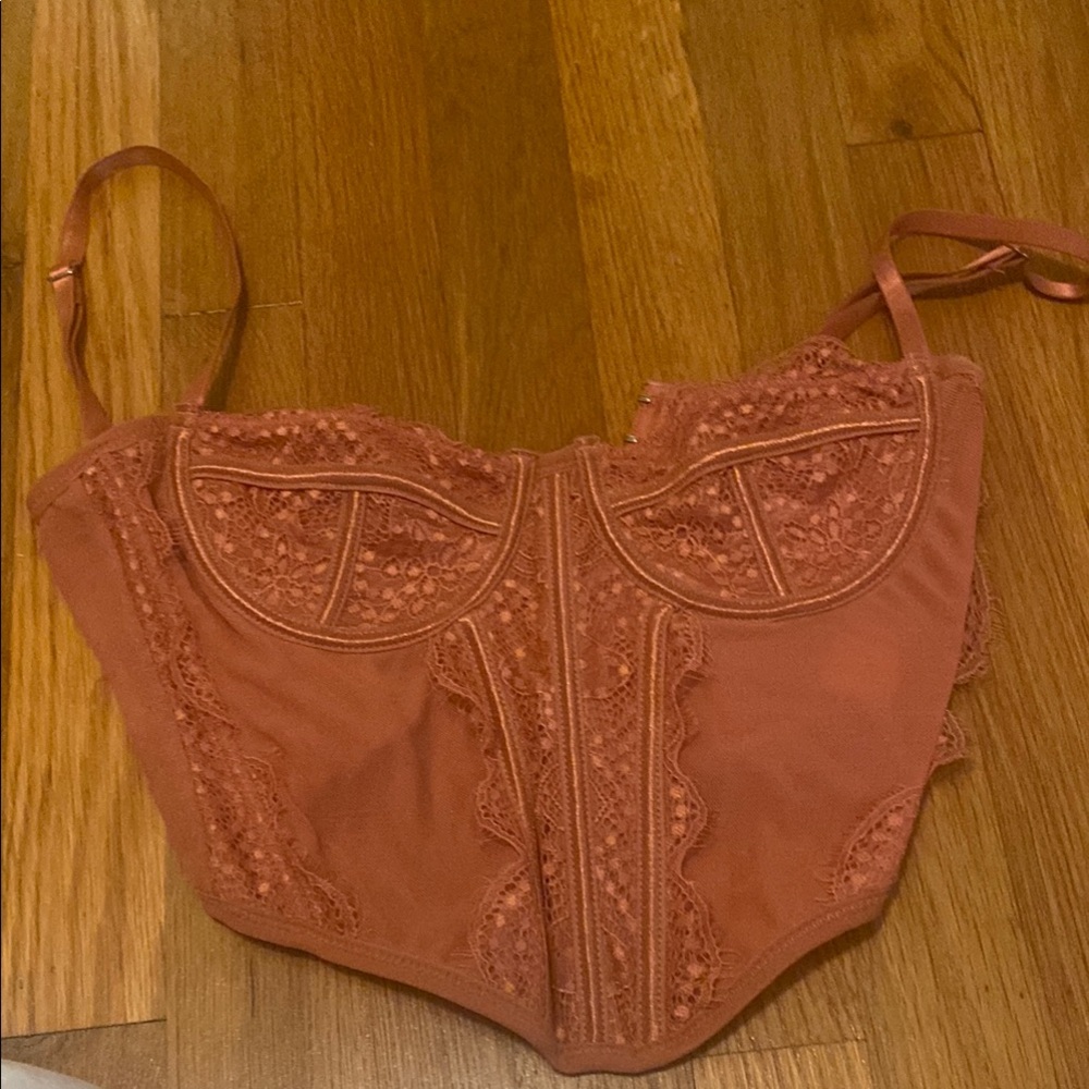 Terracotta Lace Corset Top
